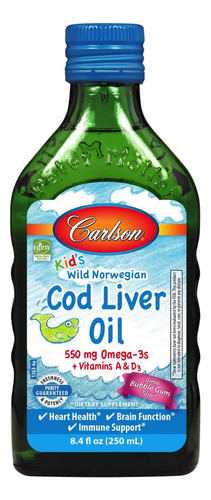 Aceite De Hígado De Bacalao Para Niños 550 Mg Carlson 250 Ml