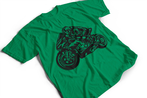 Camiseta De Algodón Para Adulto Con Estampado Motociclismo