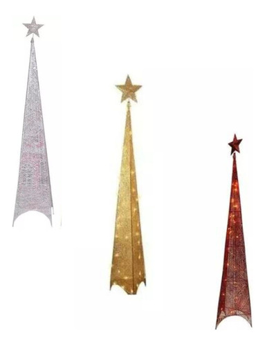 Arbol Piramide Luminada Luz Led Metal180cm Pascua Decoracion