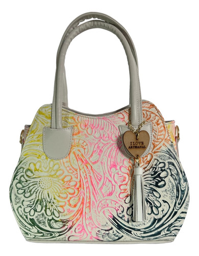 Bolso Piel Mujer Moda Artesanal Cincelado Nine Shoulder 