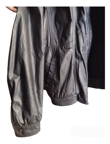Campera De Cuero Vacuno *sin Forro* Talle M Che Peti