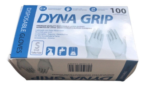 Guantes Latex Dyna Grip 500 Piezas Mayoreo