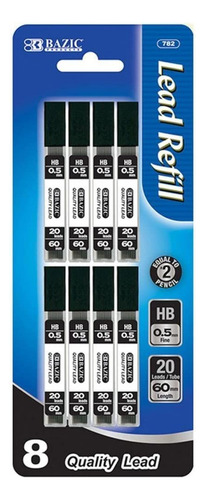 Bazic 0.5mm Mechanical Pencil Lead Refills, 20 Leads Per Tub