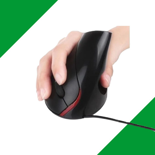 Mouse Vertical Ergonómico De Cable Usb 5 Botones Óptico Fino
