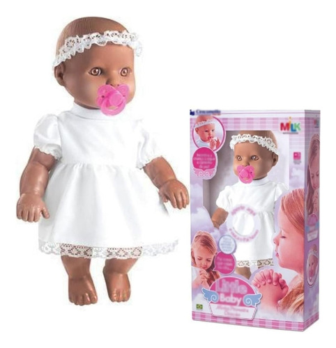 Brinquedo Boneca Bebê Negra Little Baby Reza O Pai Nosso
