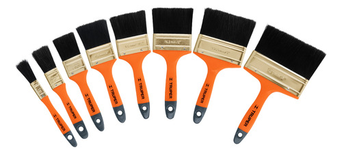 Truper Kit 8 Brochas Mango De Plastico Desde 1/2  Hasta 5 