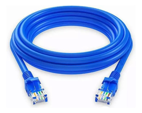 Cable Patch Cord Cat6e 5 Metros Azul Nnet