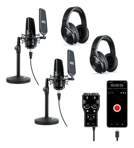 Microfono Xlr Interfaz Usb-c - Condensador Soporte Para Cada