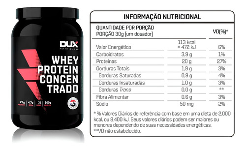Whey Dux Sabor Cookies 900g - Dux Nutrition
