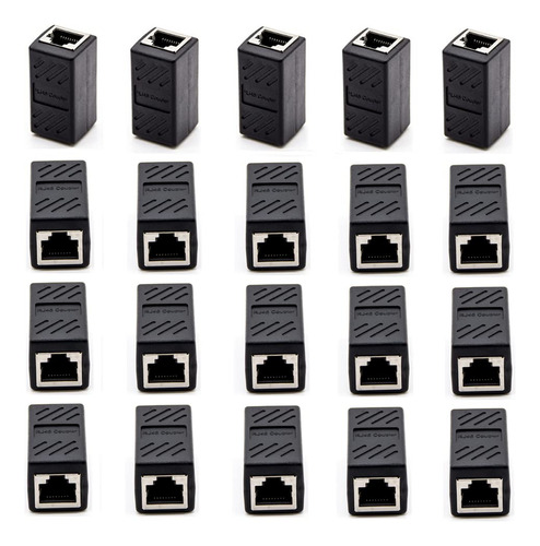 Yoqxhy Acopladores Rj45 (paquete De 20), Acoplador En Lnea,