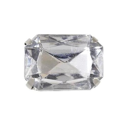 Piedra Octagonal P/ Coser En Prendas 13x18mm 100pz Pedreria