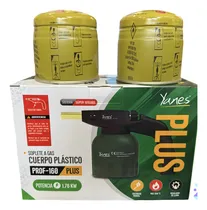 Comprar Soplete A Gas Plastico Yanes M-160 Verde + 2 Cartuchos 190gr