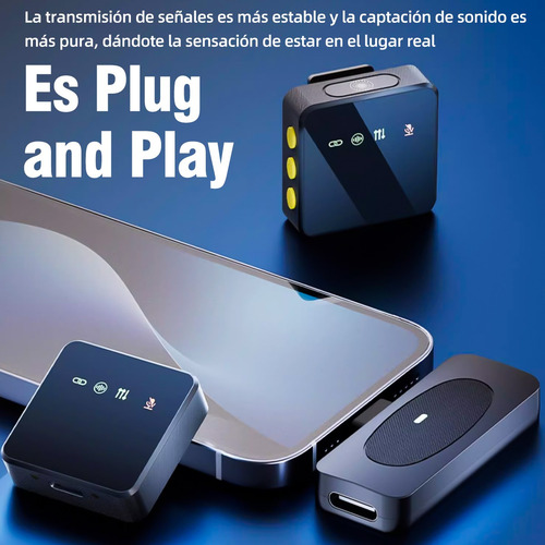 2025 Nuevo Micrófono Inteligente Con Cancelación De Ruido Negro+type-c