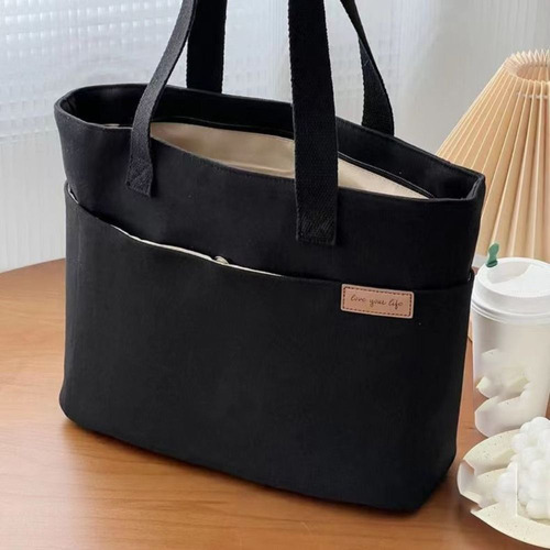 Bolso Casual Para Mujer Canva Shopper Bag De Gran Capacidad