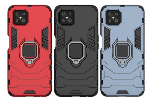 Funda Híbrida A Prueba De Golpes Para Oppo A92s/reno 4z 5g, 2 En 1, Soporte Anular, Pc, Silicona, Funda Protectora De Doble Capa