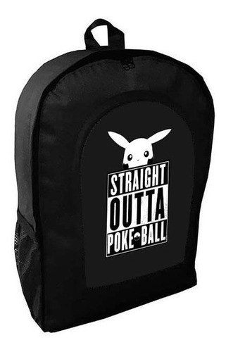 Mochila Negra Pikachu Adulto / Escolar B39