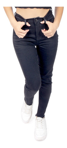 Jeans Skinny Básico Deslavado Para Mujer Quarry