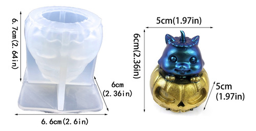 Molde De Silicona Con Forma De Calabaza Y Gato Para Hacer Ve