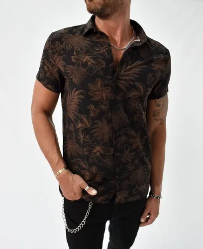 Camisa Hombre Mangas Cortas Estampada Mons Slim Fit Bond