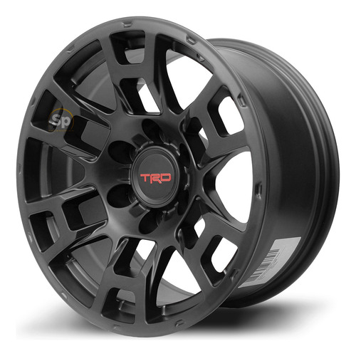 Imagen 2 de 6 de Rines 17x8 6/139 Satin Black Trd Pro Tacoma Hilux Negro