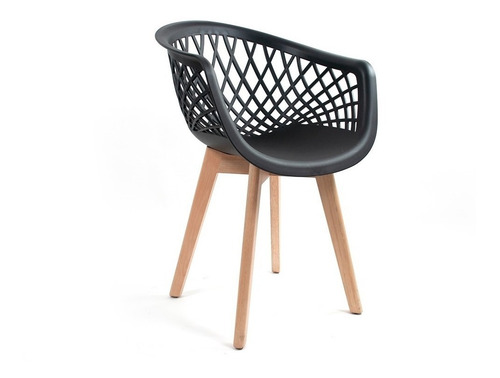 Imagem 2 de 2 de 2 Cadeira Web Cloe Clarice Sidera Base Wood -branco Ou Preto
