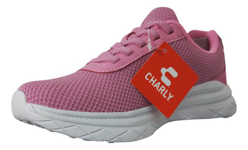 Tenis Charly Comodos Rosas Tela Deportivos Dama