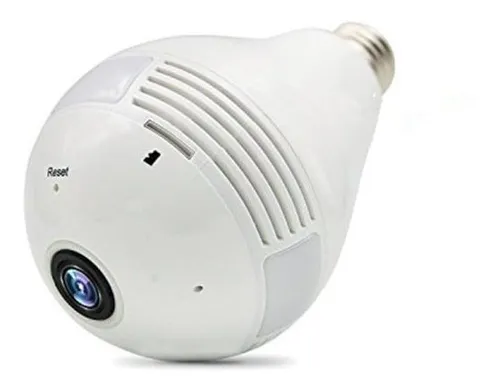 1 Camera Lampada Panoramica 3d Segurança Wi-fi 360° Vr Cam