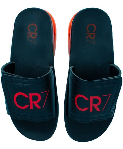 Imagen 3 de 4 de Calzado Sandalias Hombre Color: Negro Rojo Cr7 Casual Model