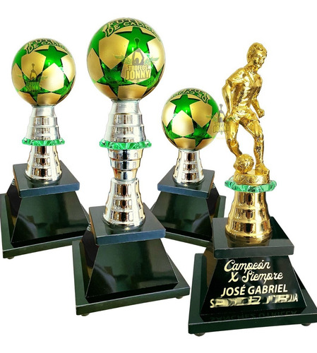 Trofeos De Fútbol Cristal Paquete Goleador