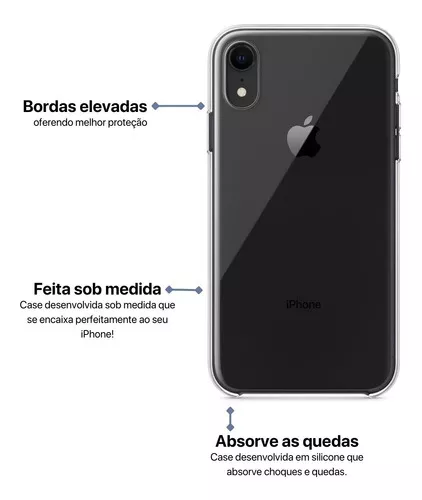 Funda Silicona antichoque Apple iPhone XR Transparente