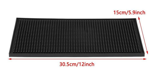 Alfombrilla Impermeable Para Bar, 1 Pieza, Color Negro Suave