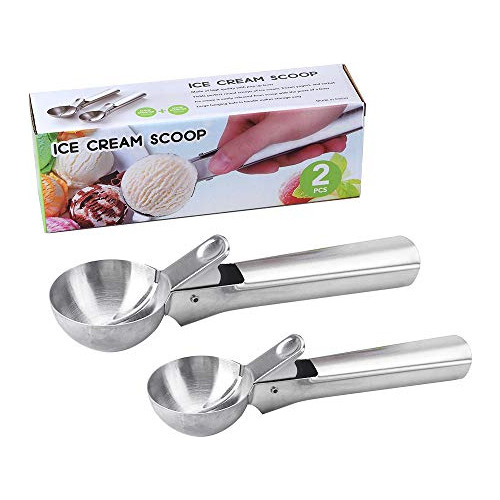 Set 2 Cucharas Helado Acero Inoxidable, Multiusos