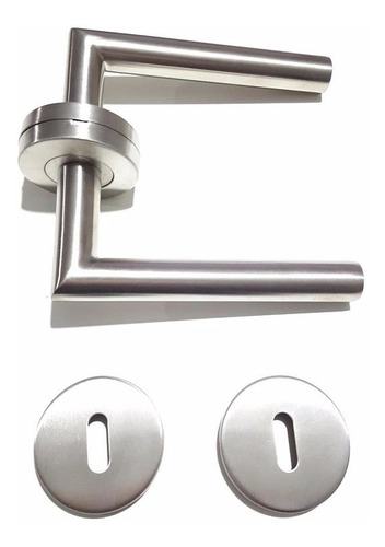 Manija Picaporte Puerta Acero Inoxidable 2 Kit Doble Balanci