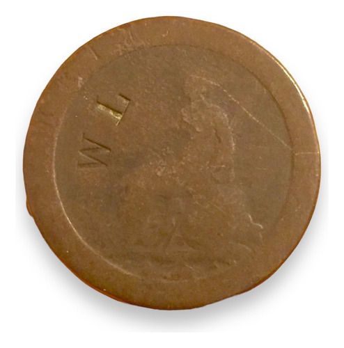 Moneda 1797 Gran Bretaña 2 Pences + 5 Centésimo Francia 1855 (Usado)