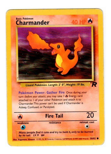 Carta Charmander De Primera Edicion