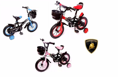 Bicicleta Infantil Lamborghini Manija Rueditas Rodado 12