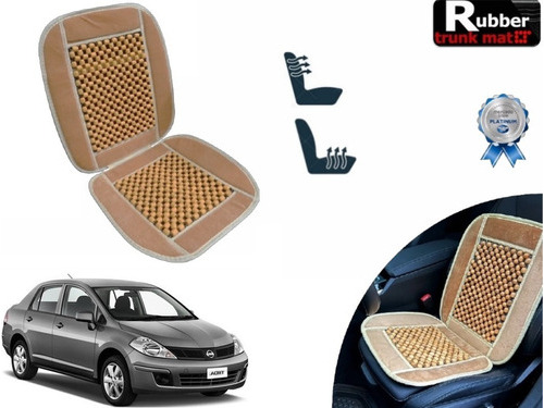 Cubre Respaldo Beige Asiento Bolitas Nissan Tiida 2009