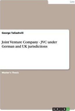 Libro Joint Venture Company - Jvc Under German And Uk Jur...