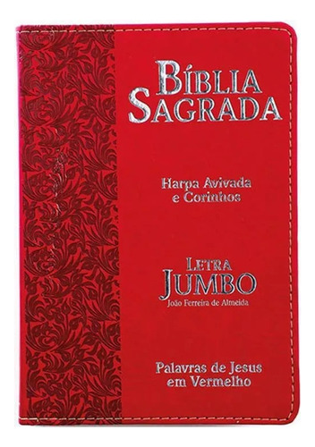 Bíblia Letra Jumbo Harpa Avivada Palavras Jesus Em Vermelho