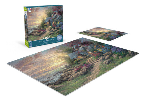 Ceaco - Thomas Kinkade - Seaside Hideaway - Glitter - Rompe