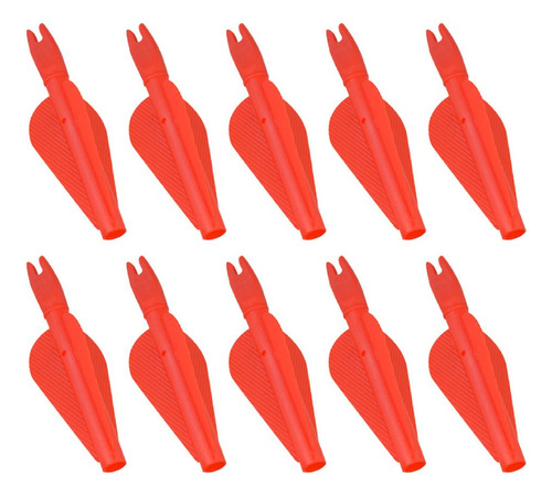 10 Plumas De Flecha De Plástico Resistente Y Resistente.