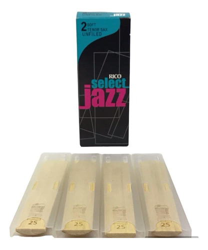 Cañas Rico Select Jazz Para Saxo Tenor 2 Soft Por Unidad