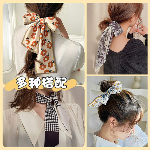 Pañuelo De Seda, Diadema Y Coleteros Para Mujer, Accesorios