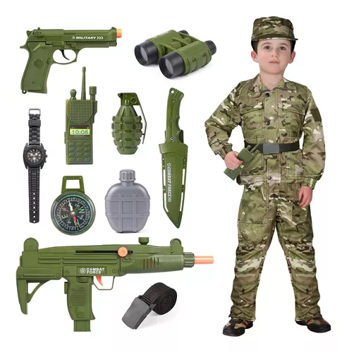 Las mejores ofertas en Disfraces de Uniforme Militar de Poliéster para  Niños