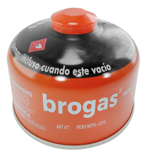 Cartucho Brogas Bombona Gas Butano Propano 227 Grs Rosca