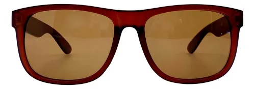 Gafas de sol cuadradas clásicas para hombre, Uv400, marco de verano oscuro, color marrón sólido
