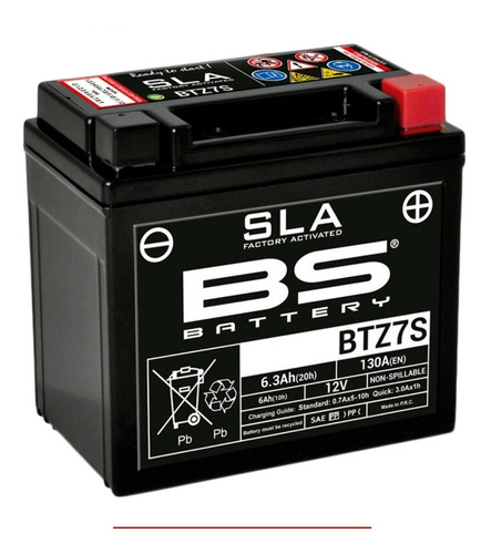 Bateria Moto Bs Battery Btz7s Ytz7s Gel Agm Qpg Mxparts