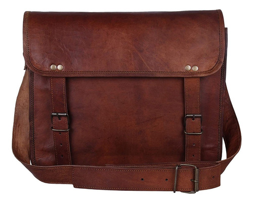 Bolso De Cuero Porta Notebook De 14 In, Portatil/marron