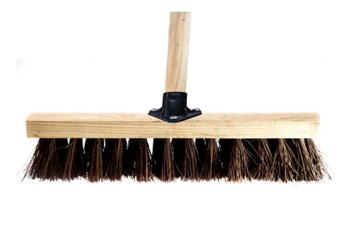 Vassoura Vassourão Piaçava 60cm Rosca Reforçada Com Cabo