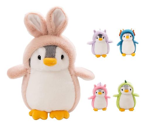 Peluche Pingüino Disfrazado Conejo Dinosaurio Unicornio